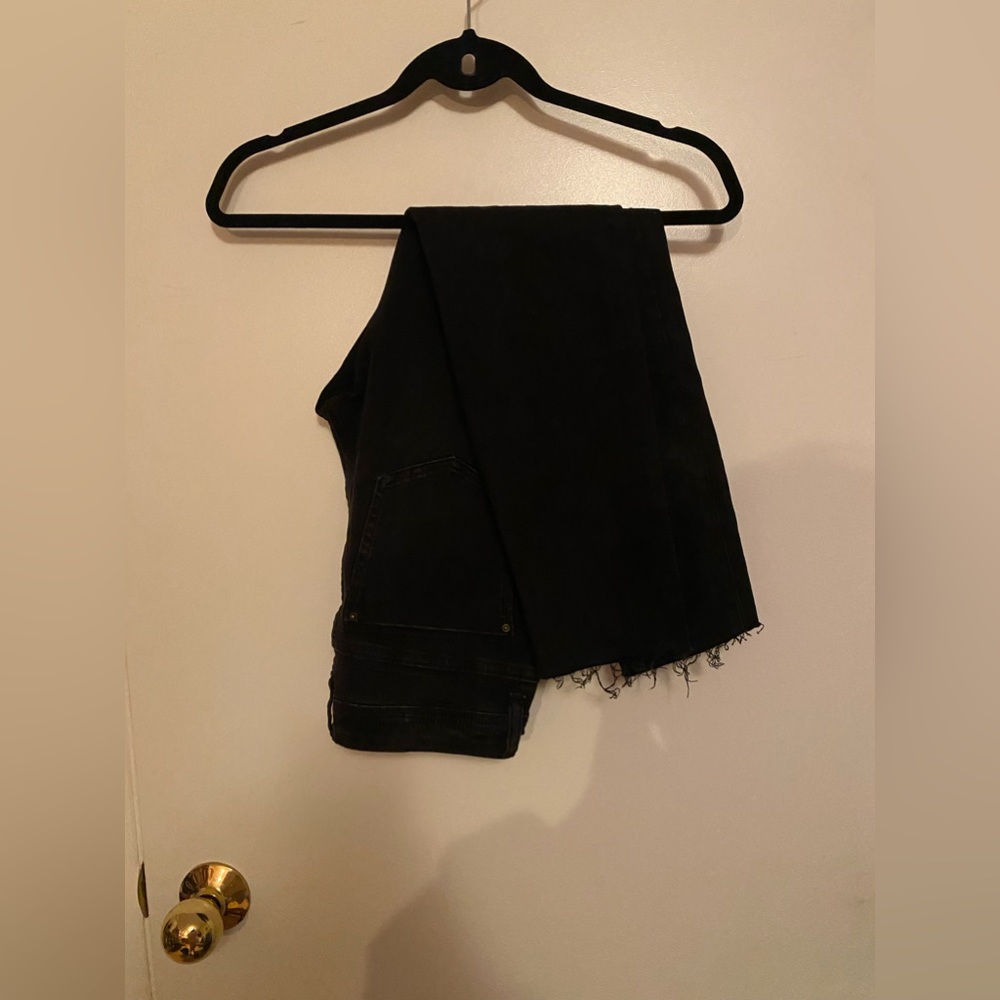 Zara jeans, jagged edge bottom